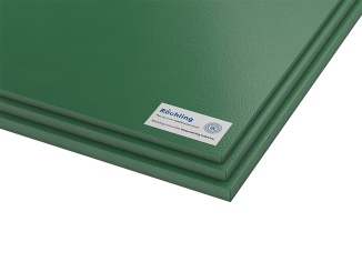 Technické plasty – Desky Polystone Play-Tec Röchling 2440 mm x 1220 mm, zelená, 12,7 mm