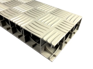 Technické plasty – Paneltim Antislip šedá, 50 mm, 1000 x 1200 mm