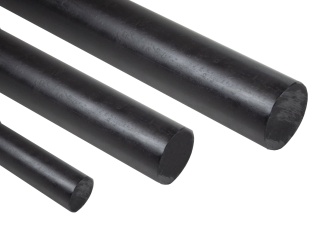 Technické plasty – Polyethylenové tyče PE1000 Röchling 2000 mm, černá, 90 mm