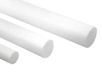 Technické plasty – Polyethylenové tyče PE300 (PE-HD) Röchling 2000 mm, neutrální / přírodní, 25 mm