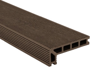 Terasové dosky G21 – Terasové prkno zakončovací 2,5 x 14 x 400 cm, Indický teak mat. WPC