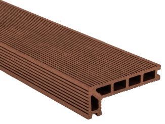 Terasové dosky G21 – Terasové prkno zakončovací 2,5 x 14 x 400 cm, třešeň, WPC