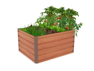 Termesztés – G21 Vyvýšený záhon Daisy 100 x 80 x 52 cm, plechový, hnědý