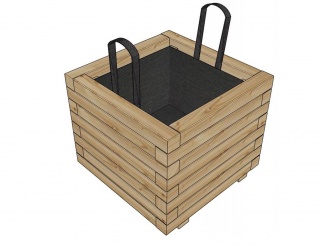 Truhlíky – Truhlík Scobax Madrid přírodní 50 x 50 x 38 cm