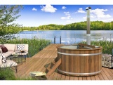 Tuindeco Hottub with internal stainless steel heater Ø180 cm Thermowood