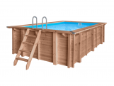 Tuindeco Luxury wooden swimming pool Santa Cruz 502x322x124cm