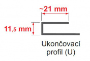 Ukončovací lišta Gutta Guttaprofil Standard-U