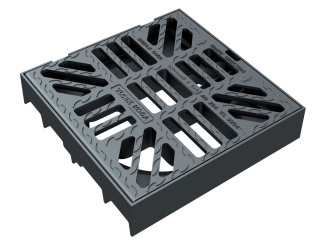 Utcai lefolyók – Vlček bobrava® II vtoková mříž uliční s pantem 500x500 D 400 500 x 500 mm, D400
