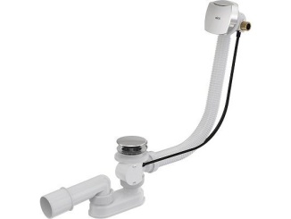Vany a vanové zástěny – Alcadrain Vanový sifon A564CRM1, odpad 40/50 mm, s ovládáním, s napouštěním přepadem, A564CRM1-80