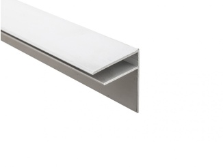 Véglécek – Guttaprofil ALU-F elox 16 mm přírodní hliník 16 mm 2000 mm