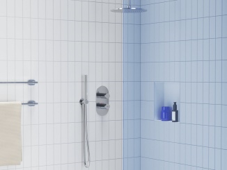 Vodovodní baterie – Ravak ES 063.10WV.O2.RB07C Termostatická podomítková baterie 2-cestná bez tělesa, White Velvet