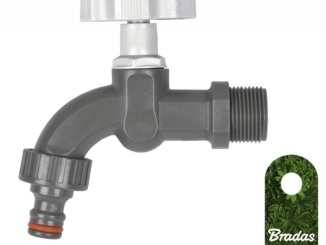Výbava do skleníku – Bradas Vodovodní kohout plastový 3/4" s přípojkou pro rychlospojku