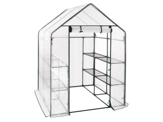 Výbava do skleníku – VespaGarden Zahradní fóliovník Regal - 8 polic, 143x143x195cm - bílý