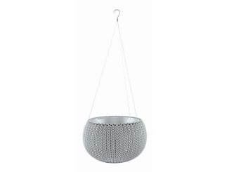 Vybavení k bazénu – Keter Květináč COZY S závěsný Cloudy grey