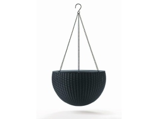 Vybavení k bazénu – Keter Květináč Hanging Sphere grafitový