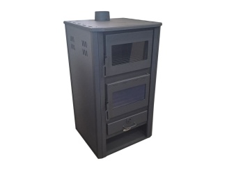 Vytápění – Blist Krbová kamna Blist MILANO E ( BRM E ) Antracit - 24 kW s výměníkem a troubou na pečení