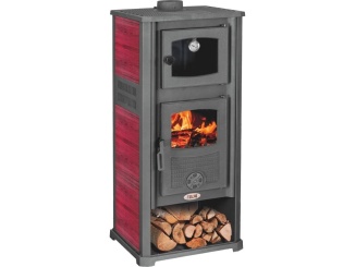 Vytápění – Blist Krbová kamna Roma G s troubou na pečení - 13 kW - Red