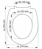 WC sedátka, záchodová prkna GREY HEXAGONS| Duroplast, Soft Close