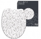 WC sedátka, záchodová prkna MOSAIK GRAU| Duroplast, Soft Close