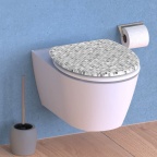 WC sedátka, záchodová prkna MOSAIK GRAU| Duroplast, Soft Close