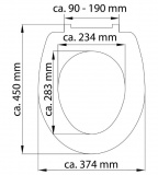 WC sedátka, záchodová prkna ROUND DIPS | Duroplast HG, Soft Close