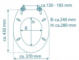 WC sedátka, záchodová prkna Schütte DIAMOND | MDF HG, Soft Close