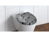 WC sedátka, záchodová prkna Schütte GREY HEXAGONS| Duroplast, Soft Close