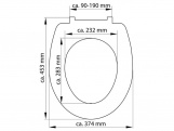 WC sedátka, záchodová prkna Schütte GREY HEXAGONS| Duroplast, Soft Close