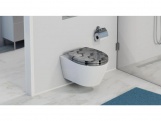 WC sedátka, záchodová prkna Schütte GREY HEXAGONS| Duroplast, Soft Close