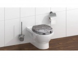 WC sedátka, záchodová prkna Schütte GREY STEEL | MDF, bez Soft Close