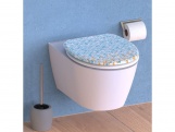 WC sedátka, záchodová prkna Schütte MOSAIK BLAU-ORANGE | Duroplast, Soft Close