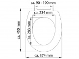 WC sedátka, záchodová prkna Schütte ROUND DIPS | Duroplast HG, Soft Close