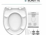 WC sedátka, záchodová prkna Schütte WHITE WAVE | Duroplast HG, Soft Close