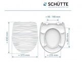 WC sedátka, záchodová prkna Schütte WHITE WAVE | Duroplast HG, Soft Close