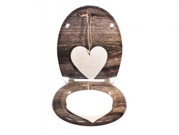 WC sedátka, záchodová prkna Schütte WOOD HEART | Duroplast, Soft Close