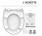 WC sedátka, záchodová prkna WHITE WAVE | Duroplast HG, Soft Close