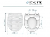 WC sedátka, záchodová prkna WHITE WAVE | Duroplast HG, Soft Close