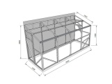 Weis A Skleník ke stěně 1,5x4m - 4mm