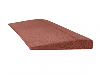 Záhonové obrubníky – gumový obrubník nájezdový červená 100 x 25 x 1/4 cm