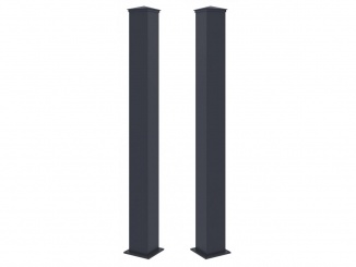 Zahrada – G21 Sloupek pro branku a bránu 15x166 cm s patkou, antracitový, 2 kusy