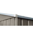 Zahradní domek kovový 3 x 2,4 m se sedlovou střechou hnědý Riwall PRO RMSA 8x10 Brown