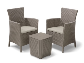 Zahradní nábytek – Keter Balkónový set Iowa - cappuccino