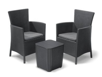 Zahradní nábytek – Keter Balkónový set Iowa - grafit