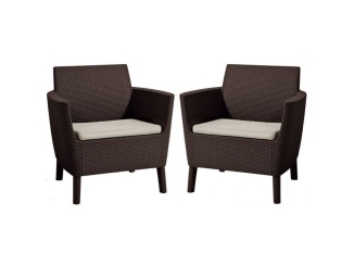 Zahradní nábytek – Keter Zahradní set Salemo DUO - 74 x 67 x 76 cm - hnědá / béžová - 2ks