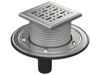 Žlaby a vpusti – Chuděj PVSU 40 (univerzální) 125 x 125 mm, plast, Face, K3, ano