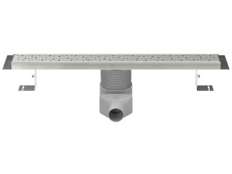 Žlaby Chuděj – Chuděj LZB 50 360° Nerez (nastavitelný) 650 mm, Drops, matný, K3