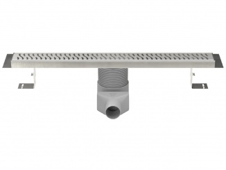 Žlaby Chuděj – Chuděj LZB 50 360° Nerez (nastavitelný) 650 mm, Harmony, lesklý, K3